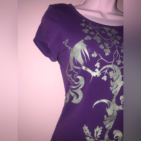 y2k frutiger baby tee purple silver - Picture 6 of 8